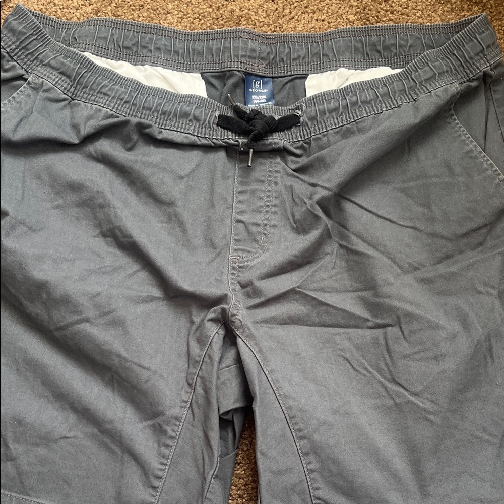 George Black and Navy Drawstring Waist Shorts